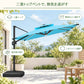ハンギングパラソル ターコイズ ダブルベンチレーション通気構造と300g/m²生地 - Parasoru
